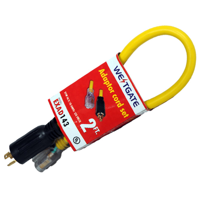 Westgate EXAD143 2ft Extension Cord With Lighted Outlet