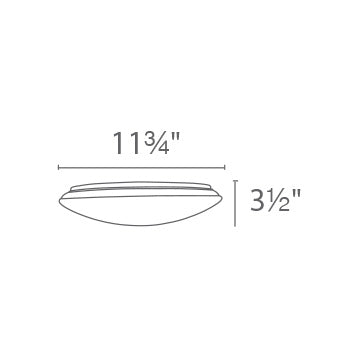WAC FM-211 GLO 11" LED Flush Mount, CCT