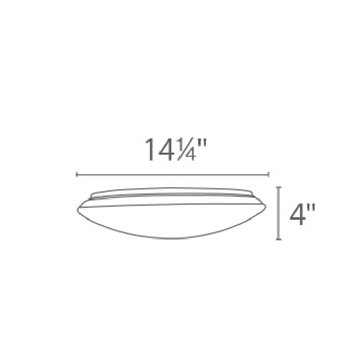 WAC FM-214 GLO 14" LED Flush Mount