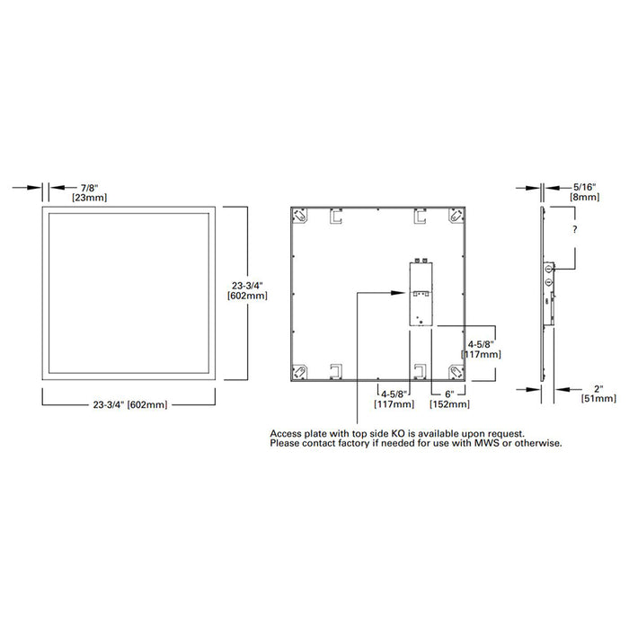 Metalux FPanel 2x2 32W LED Flat Panel, 3200 Lumens, Dimmable, 120-277V