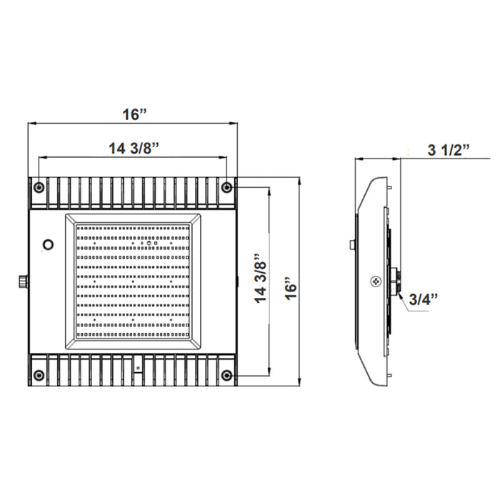 Westgate GSX 80W/100W/120W/150W LED Surface Mount Canopy Light
