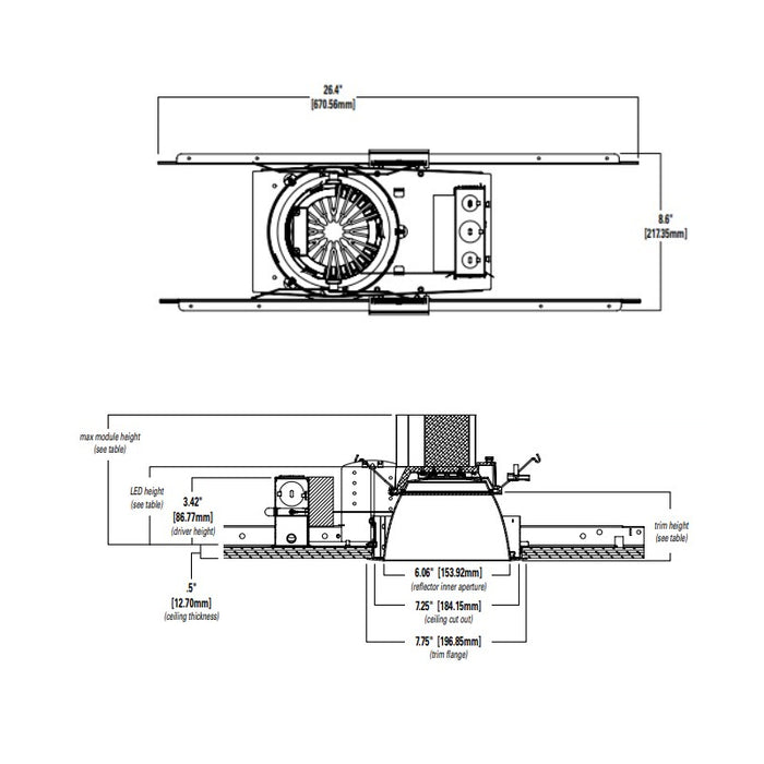 Halo Commercial HC610D010 6" New Construction Downlight Housing, 1000 Lumen