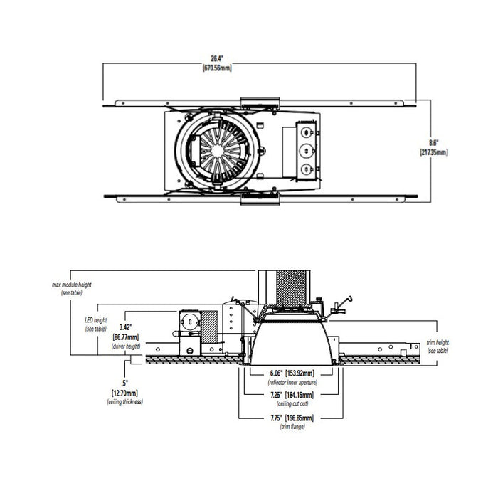 Halo Commercial HC620D010 6" New Construction Downlight Housing, 2000 Lumen