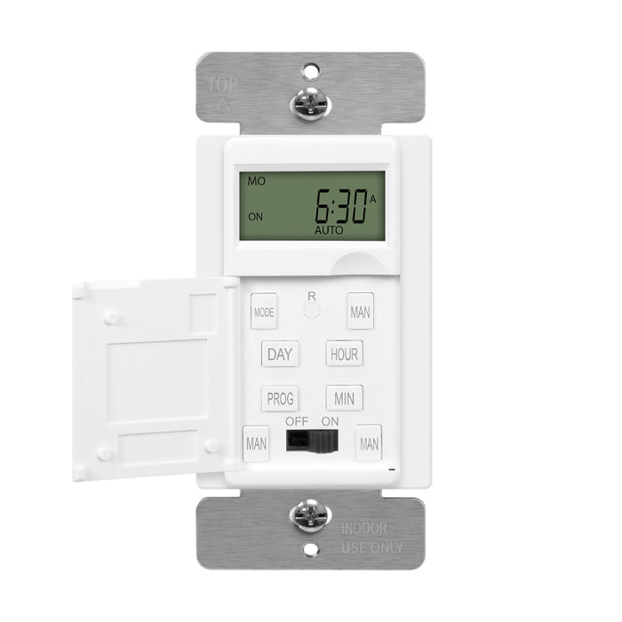 Enerlites HET01-C 7-Day Digital In-Wall Programmable Timer Switch