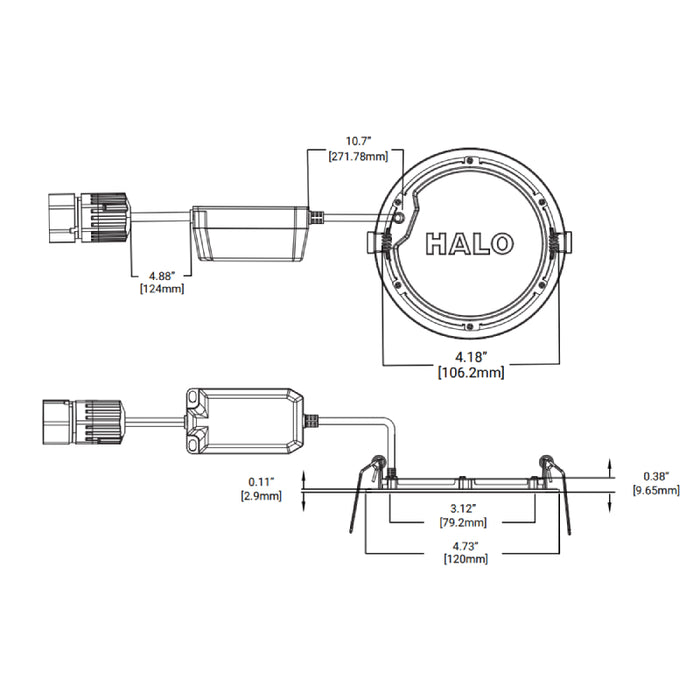 Halo HLBQL4069FS1E-4PK 4" QuickLink Low Voltage Phase Cut Canless Downlights (4-Pack Kit Including Driver)