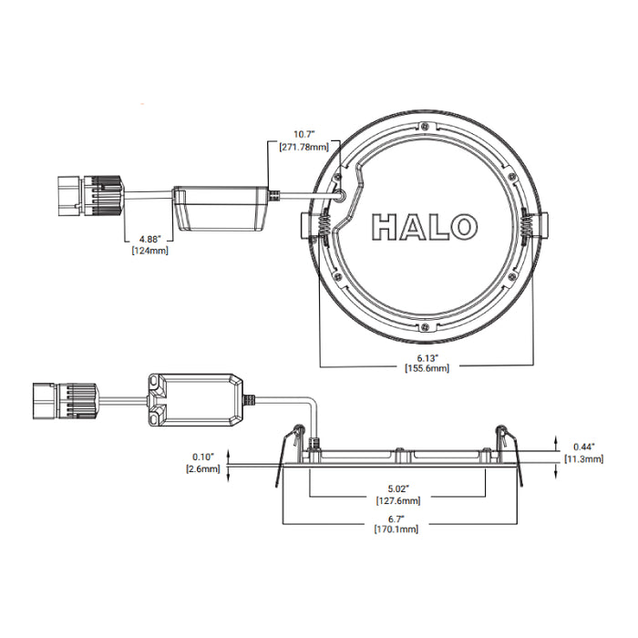 Halo HLBQL6099FS1E 6" QuickLink Low Voltage Phase Cut Canless Downlight (Driver NOT included)