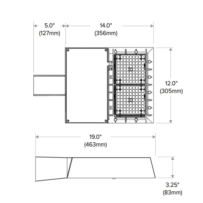 Beacon RAR1 Ratio 100W LED Area/Site Light, 4000K, 12000 Lumens, Type 3