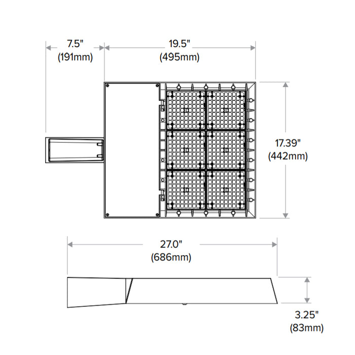 Beacon RAR2 Ratio 165W LED Area/Site Light, 4000K, Type 3 Distribution