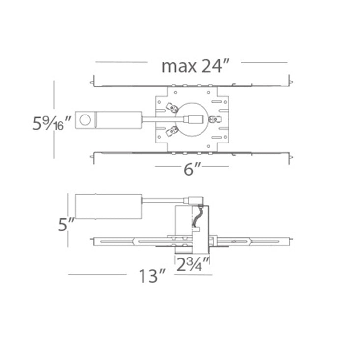WAC HR-802 2.5" Low Voltage New Construction Non-IC Housing