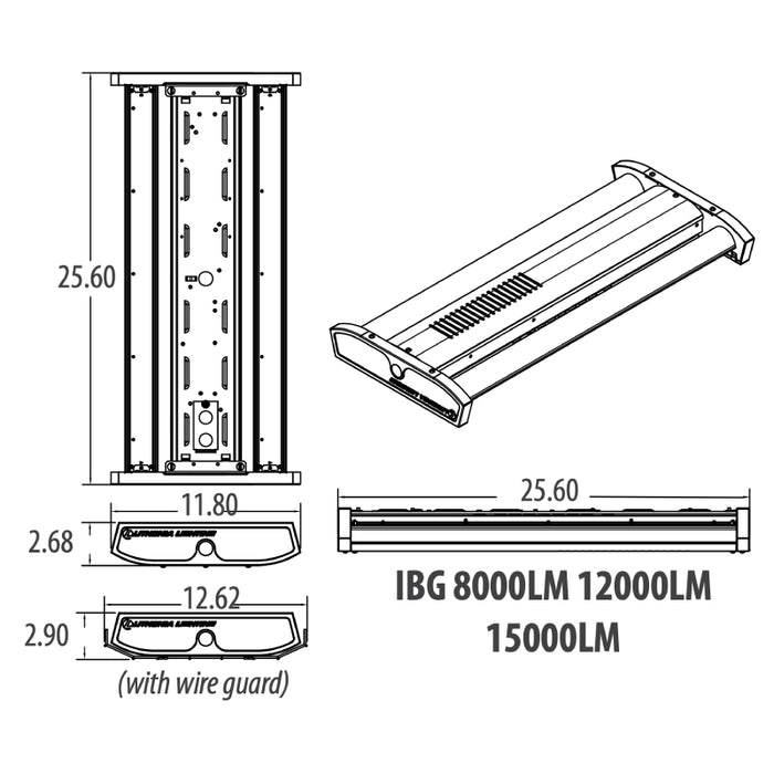 Lithonia I-BEAM IBG Configurable LED High Bay, 76W, 12, 000LM, 120V-277V, 4000K