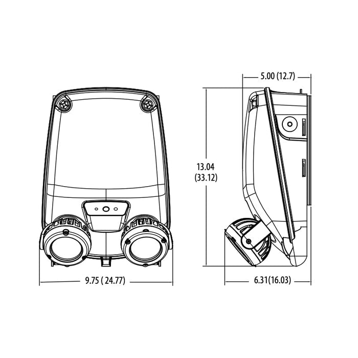 Lithonia INDL Indura Industrial LED Wet Location Emergency Light, 640lm, High-Output Battery
