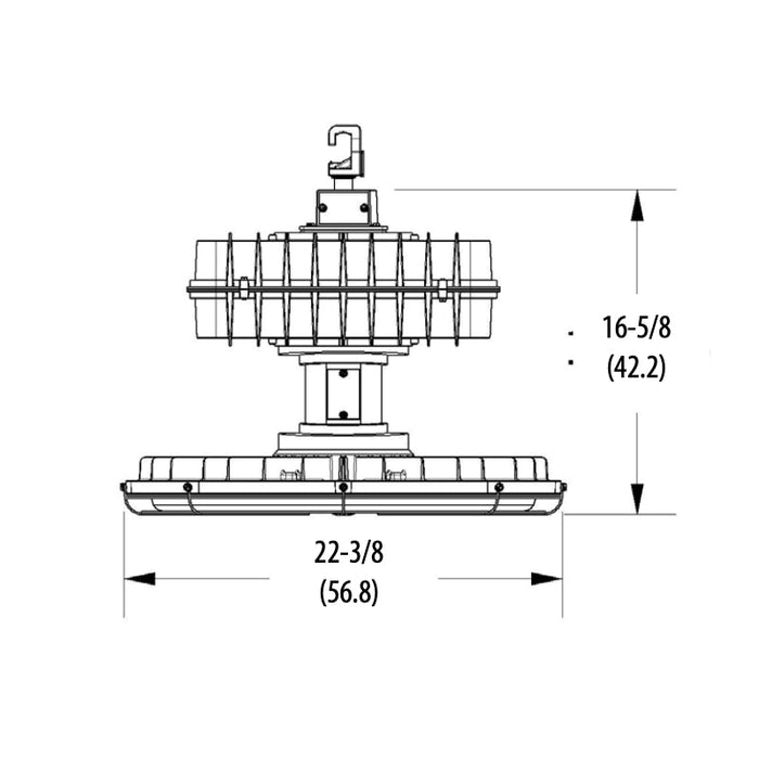 Lithonia JHBL 185W LED High Bay, Dimmable, Integrated LED,24000lm, 5000K, 347-480V