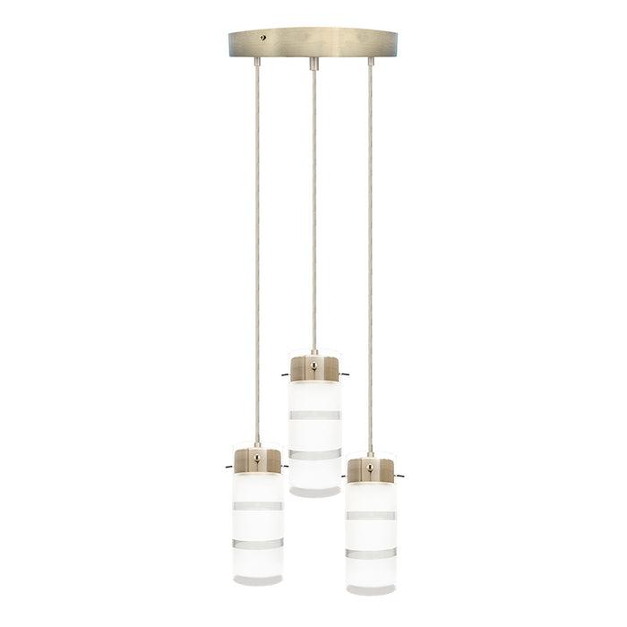 Westgate LCFB 3-lt LED Pendant with Round Canopy