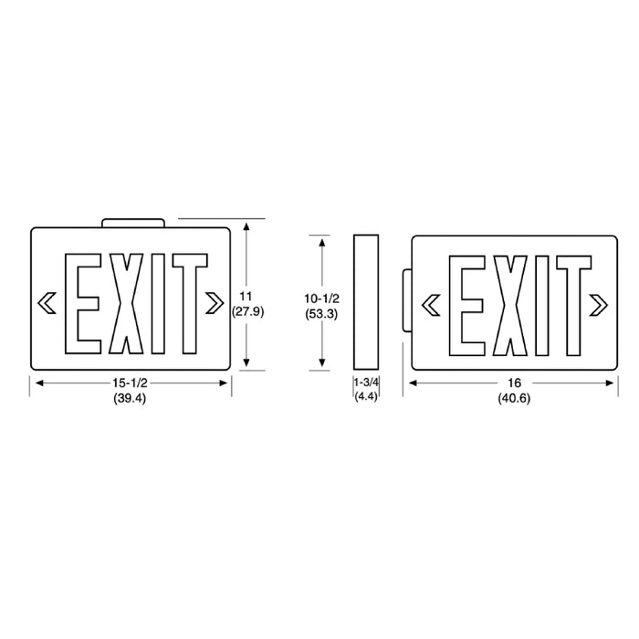 Lithonia LENY Signature LED Exit Sign, Single Face
