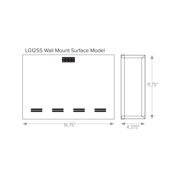 Dual-Lite LiteGear Series Single-Phase Central Lighting Inverter, Surface Wall Mounting