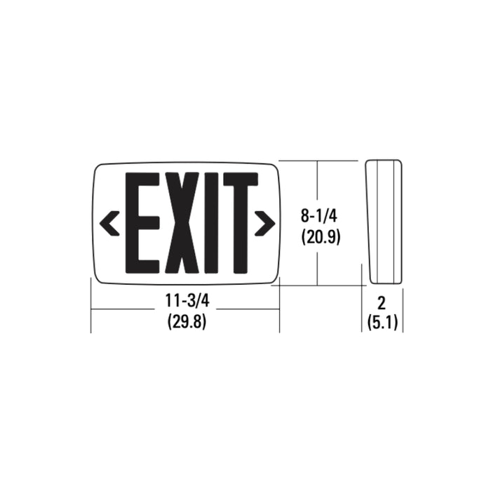 Lithonia LQC Quantum LED Exit Sign with Battery Backup, Single Face