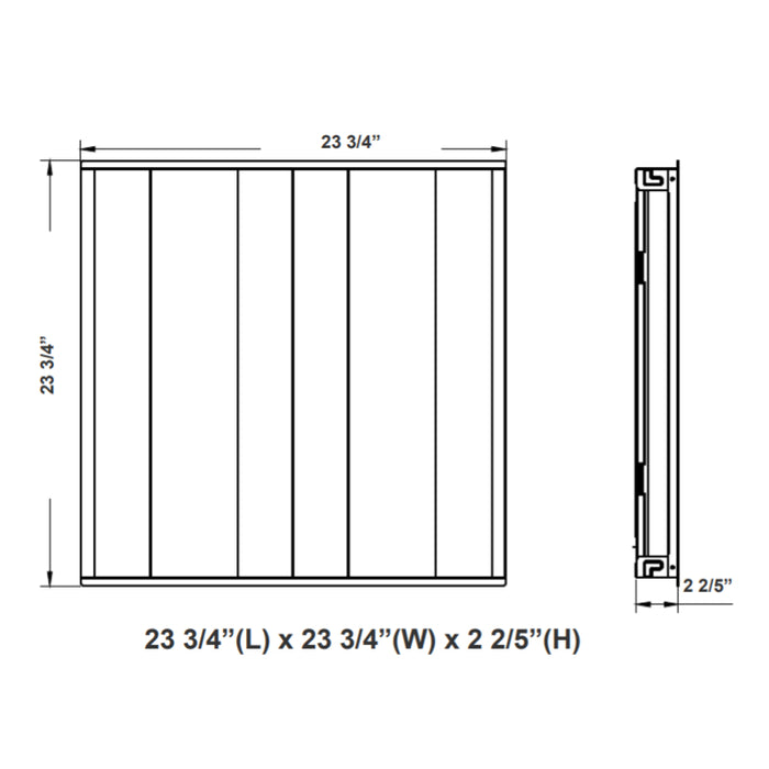 Westgate LTRD 2X2 25W/30W/35W LED Dual Lens Troffer, 3CCT Selectable, 120-277V