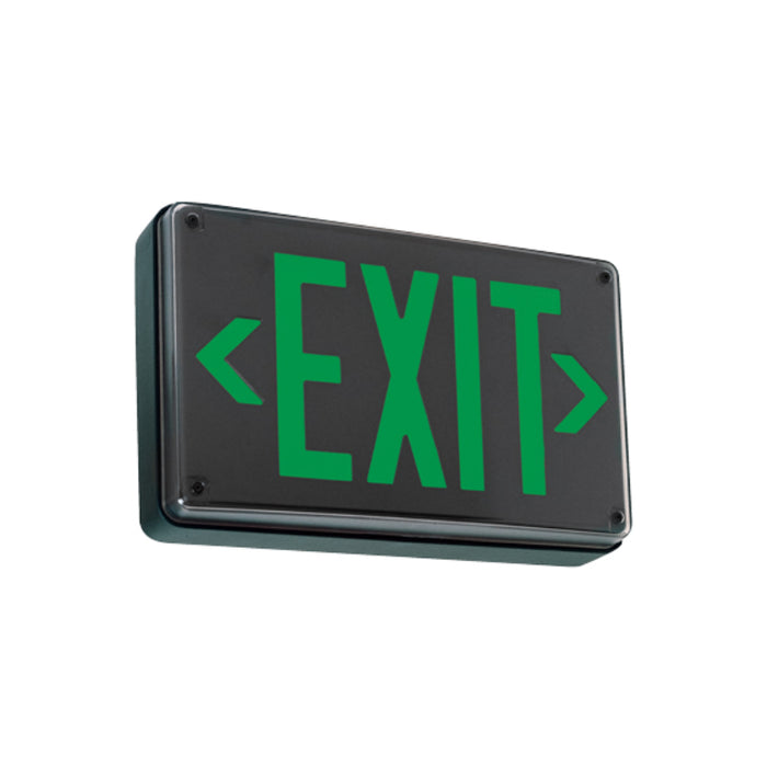 Lithonia LV Vandal resistant LED Exit Sign, Double Face, Universal Mount, Wet Location, NEMA 4X, FPA Rated