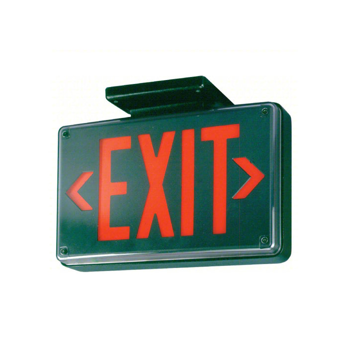 Lithonia LV Vandal resistant LED Exit Sign, Double Face, Universal Mount, Wet Location, NEMA 4X, FPA Rated