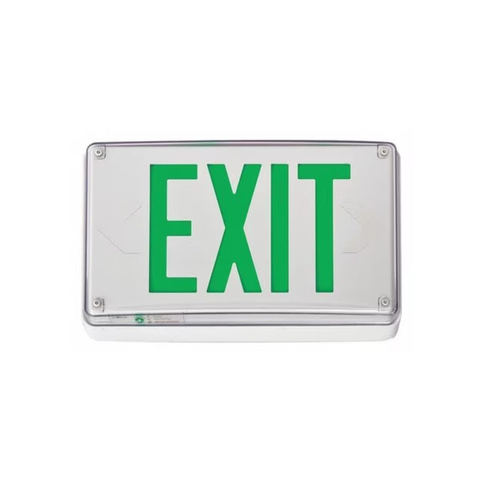 Lithonia LV Vandal resistant LED Exit Sign, Double Face, Universal Mount, Wet Location, NEMA 4X, FPA Rated