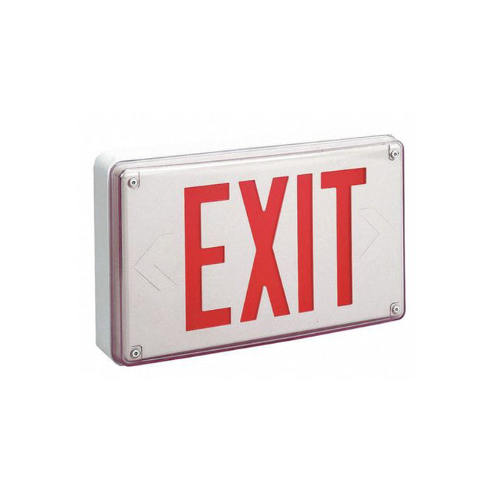 Lithonia LV Vandal resistant LED Exit Sign, Double Face, Universal Mount, Wet Location, NEMA 4X, FPA Rated