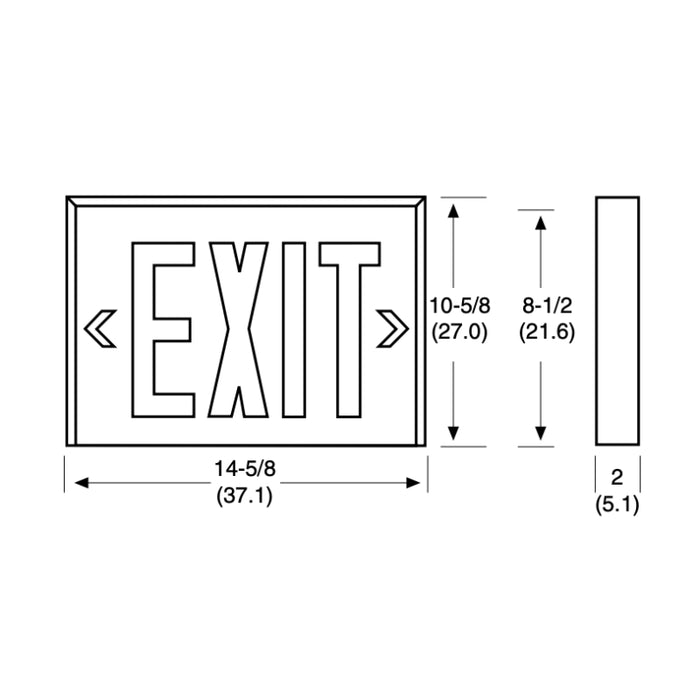 Lithonia LX-NY LED Exit Sign, Single Face, New York City Approved
