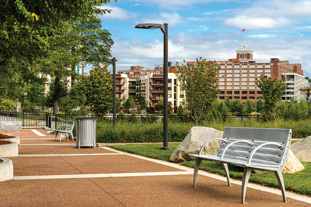 Lumark Prevail 53W LED Area Luminaire 7100 Lunens, 4000K  Standard Mounting Arm, 120-277V