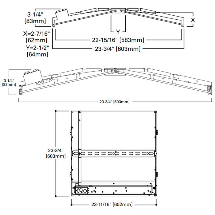 Metalux Encounter 2x2 20W LED Recessed Troffer, WaveStream