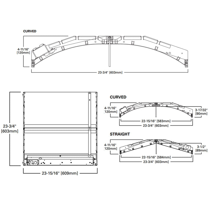 Metalux SkyRidge 2x2 23.4W LED Recessed Troffer, WaveStream