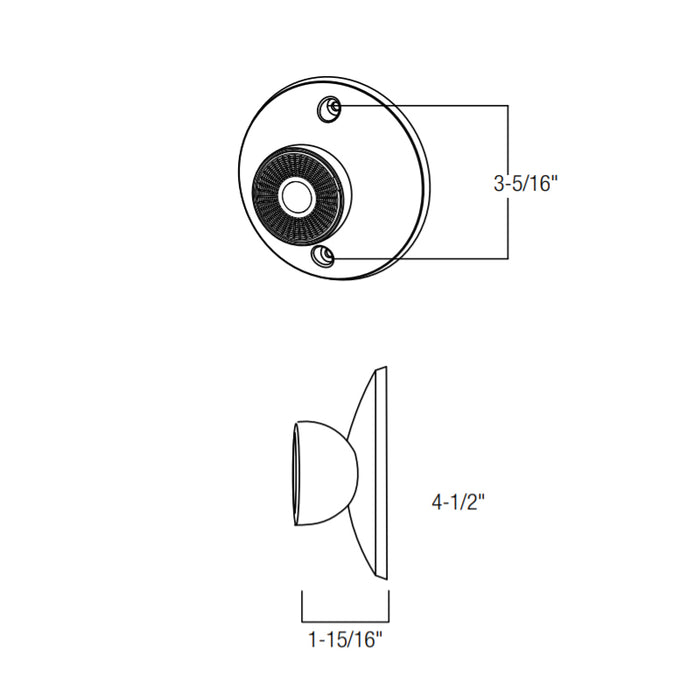 Nora NE-861LED Round 1W LED Emergency Single Remote Head