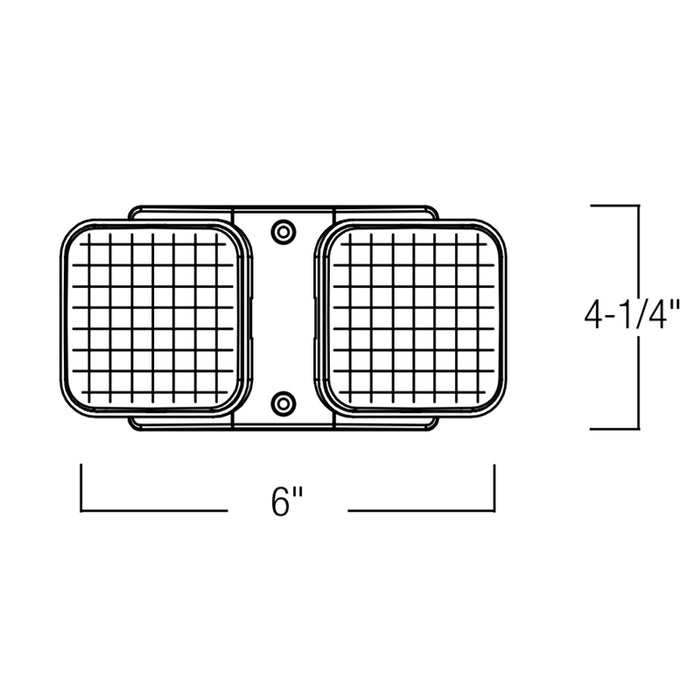 Nora NE-872LED Square LED Emergency Dual Remote Head