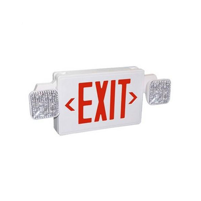 Nora NEX-711 LED Exit & Emergency Combo with Remote Capability Self Diagnostic - Red Letters