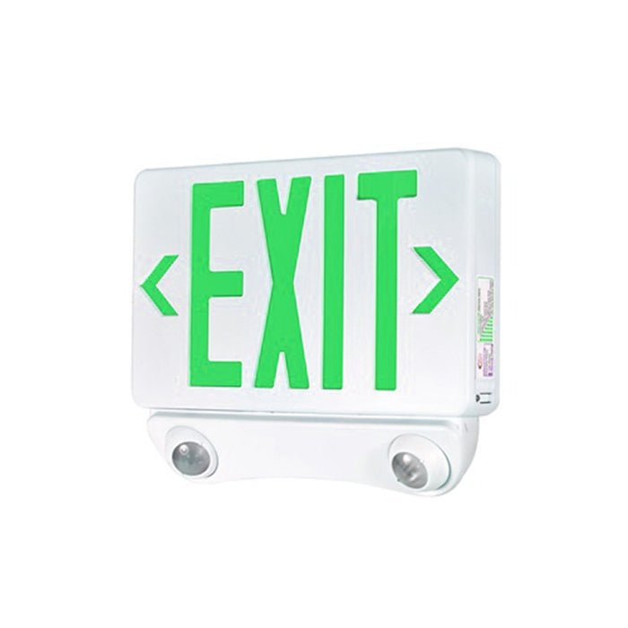 Nora NEX-730 LED Exit & Emergency Combo - Green Letters