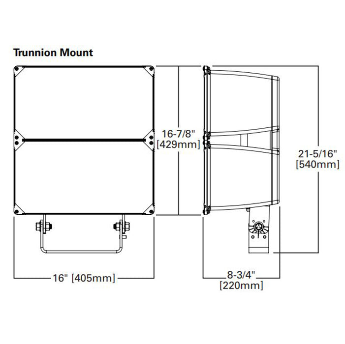 Lumark NFFLD-L Night Falcon Large 252W LED Floodlight, Trunnion Mount