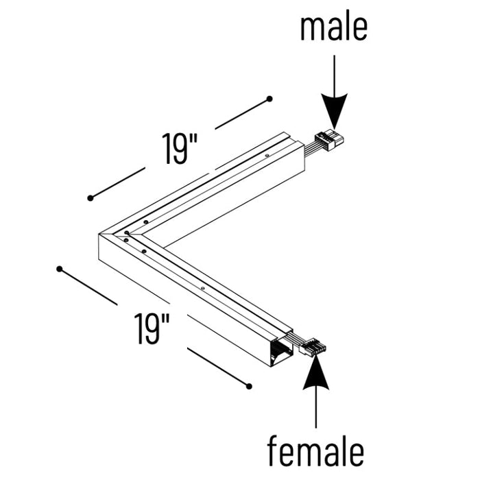 Nora NLIN-L L Connector for L-Line LED Linear