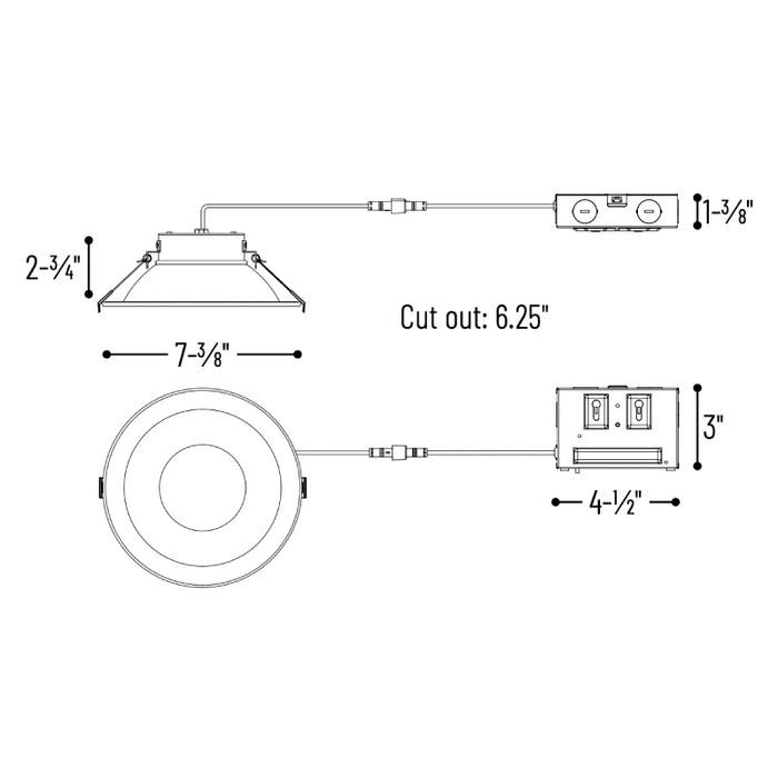 Nora NLTH 6" Theia 15W LED Downlight with Selectable CCT