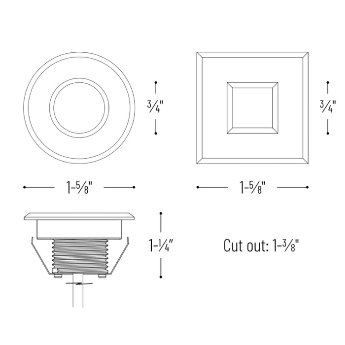 Nora NM1-170 1" M1 LED Miniature Recessed Downlight