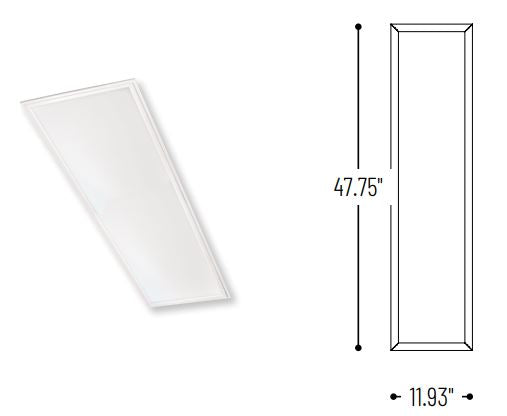 Nora NPDBL-E14 1' x 4' LED Backlit Panel, CCT Selectable (Set of 2)