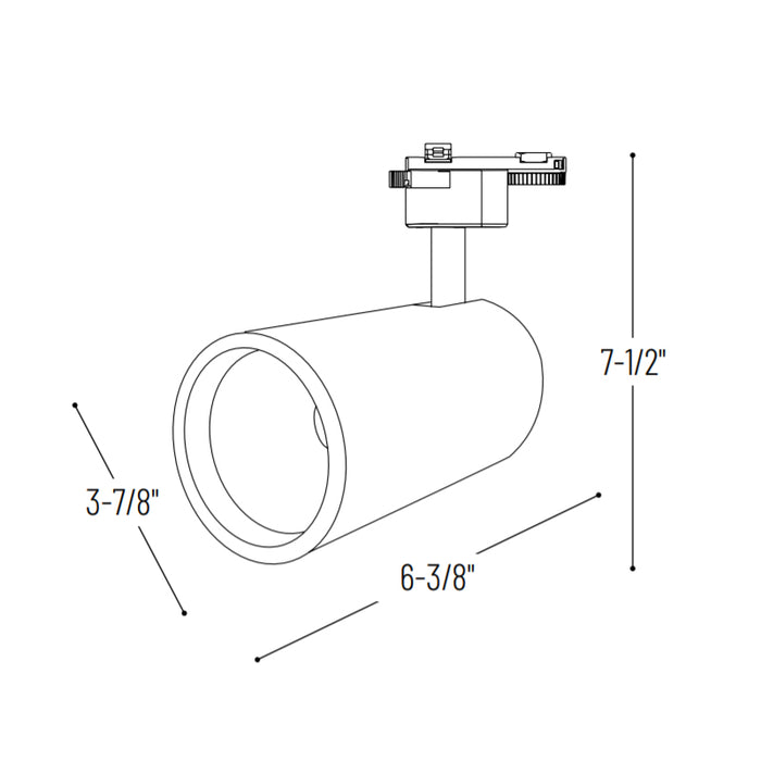 Nora NTE-85533 Jason 38W Round LED Track Head, 3000K