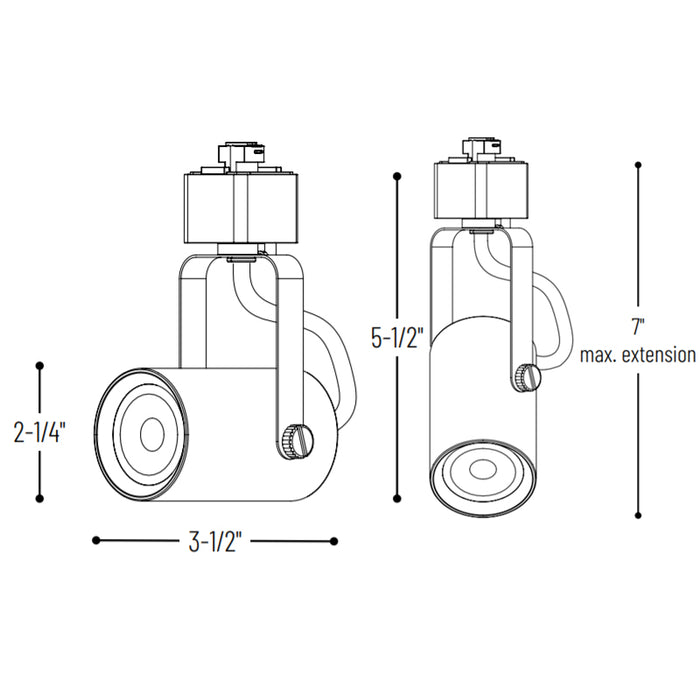 Nora NTE-860 MAY 10W LED Track Head, 2700K