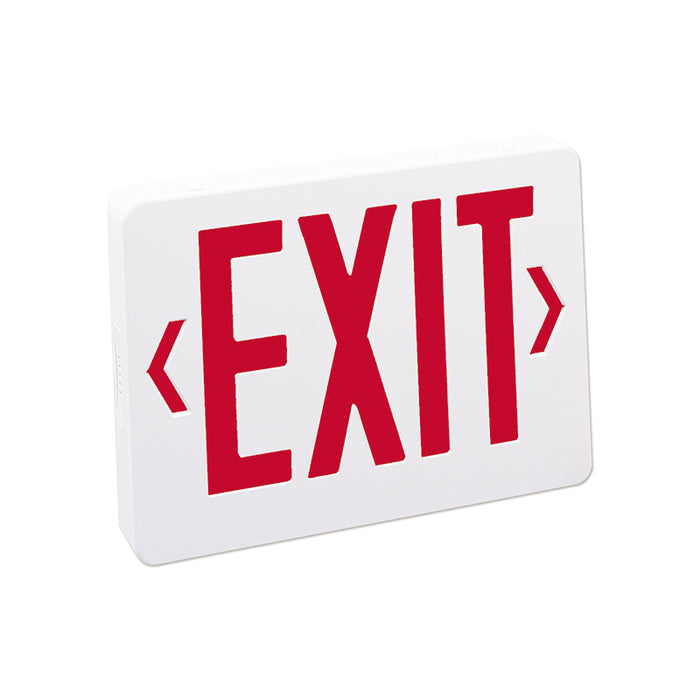 Nora NX-503-LED/R Thermoplastic LED Exit Sign, AC only - Single Face, Red Letters