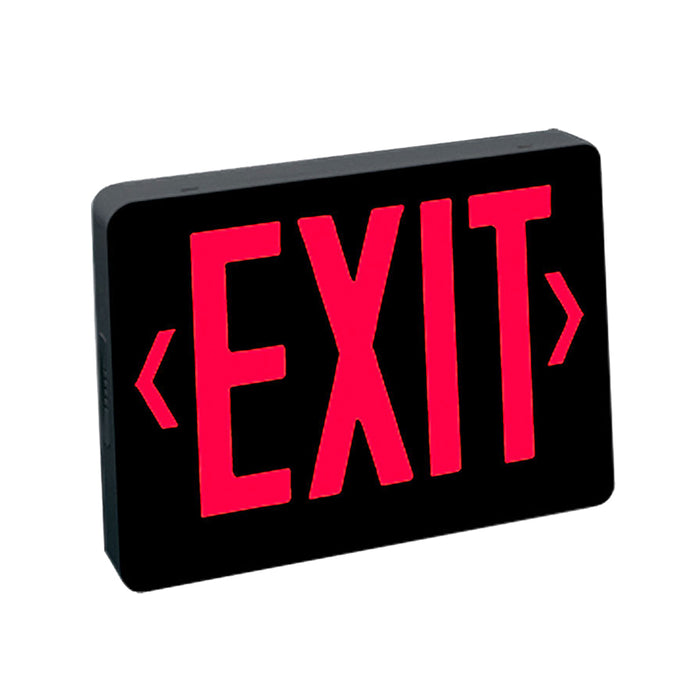 Nora NX-603-LED/R Thermoplastic LED Exit Sign, Battery Backup - Single Face, Red Letters