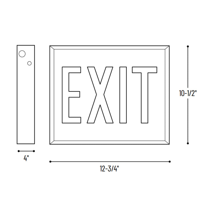 Nora NX-550-LED Steel Body NYC Approved Exit Sign - Red Letters