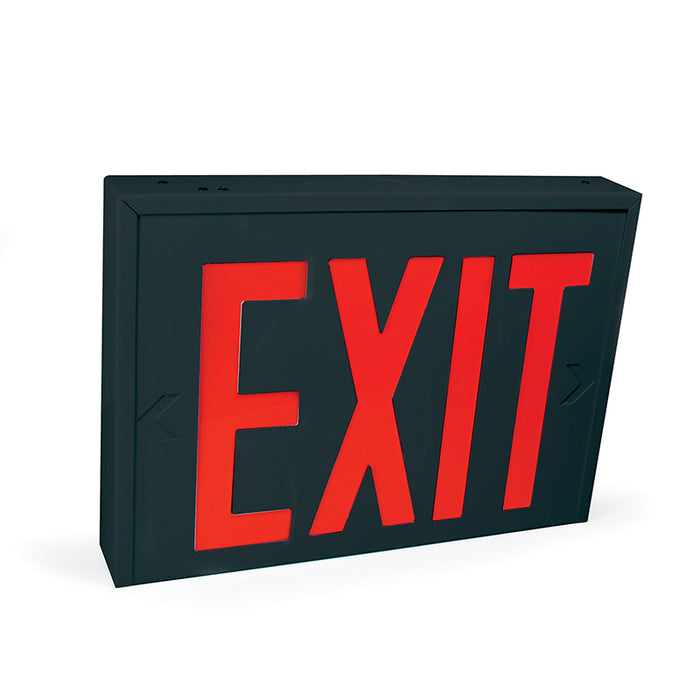 Nora NX-550-LED Steel Body NYC Approved Exit Sign - Red Letters