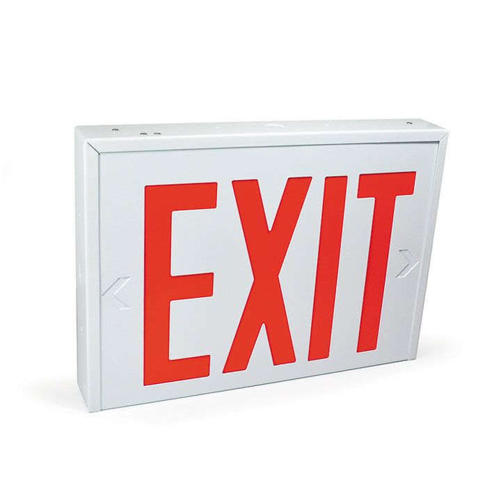 Nora NX-550-LED Steel Body NYC Approved Exit Sign - Red Letters