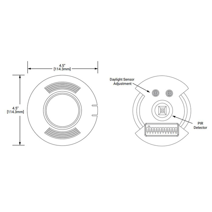 Greengate OAC-DT-0501 MicroSet Dual Tech Low Voltage Ceiling Sensor, 500 sq. ft.