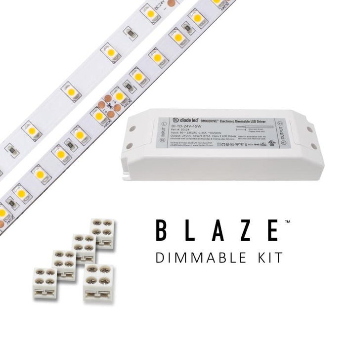 Diode LED 24V 16.4 Ft. Blaze LED Tape Light Kits, OMNIDRIVE X 30W Power Supply