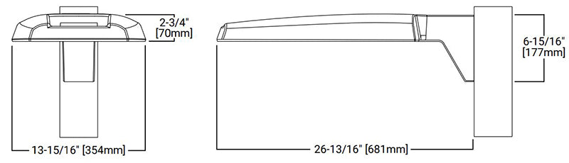 Lumark Prevail 53W LED Area Luminaire 7100 Lunens, 4000K  Standard Mounting Arm, 120-277V