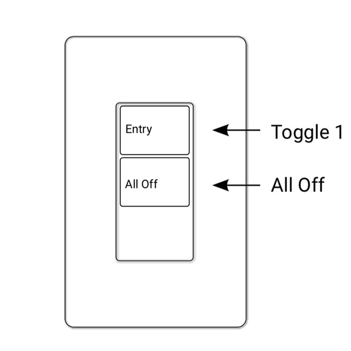 Greengate RC-2TLB-ES1-W Room Controller Wallstation, 2 Large Buttons