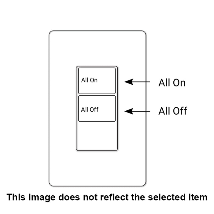 Greengate RC-2TLB-OS4-W Room Controller Wallstation, 2 Large Buttons